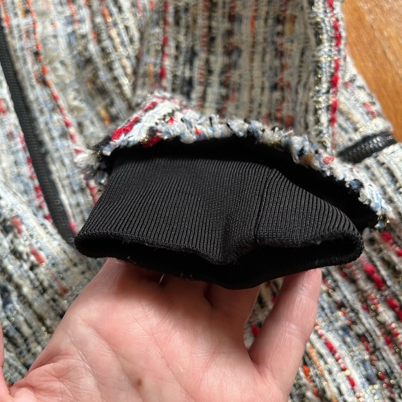 Elie Tahari Brooke Womens Jacket Multicolor Tweed Bomber Blazer $448 M Read - Picture 10 of 13